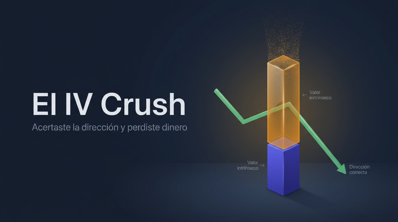 Por qué acertaste la dirección y perdiste dinero: el IV Crush explicado