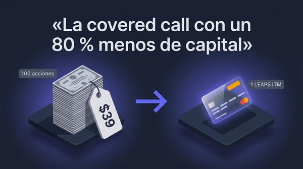 Poor Man's Covered Call (PMCC): la covered call con un 80 % menos de capital (y su letra pequeña)