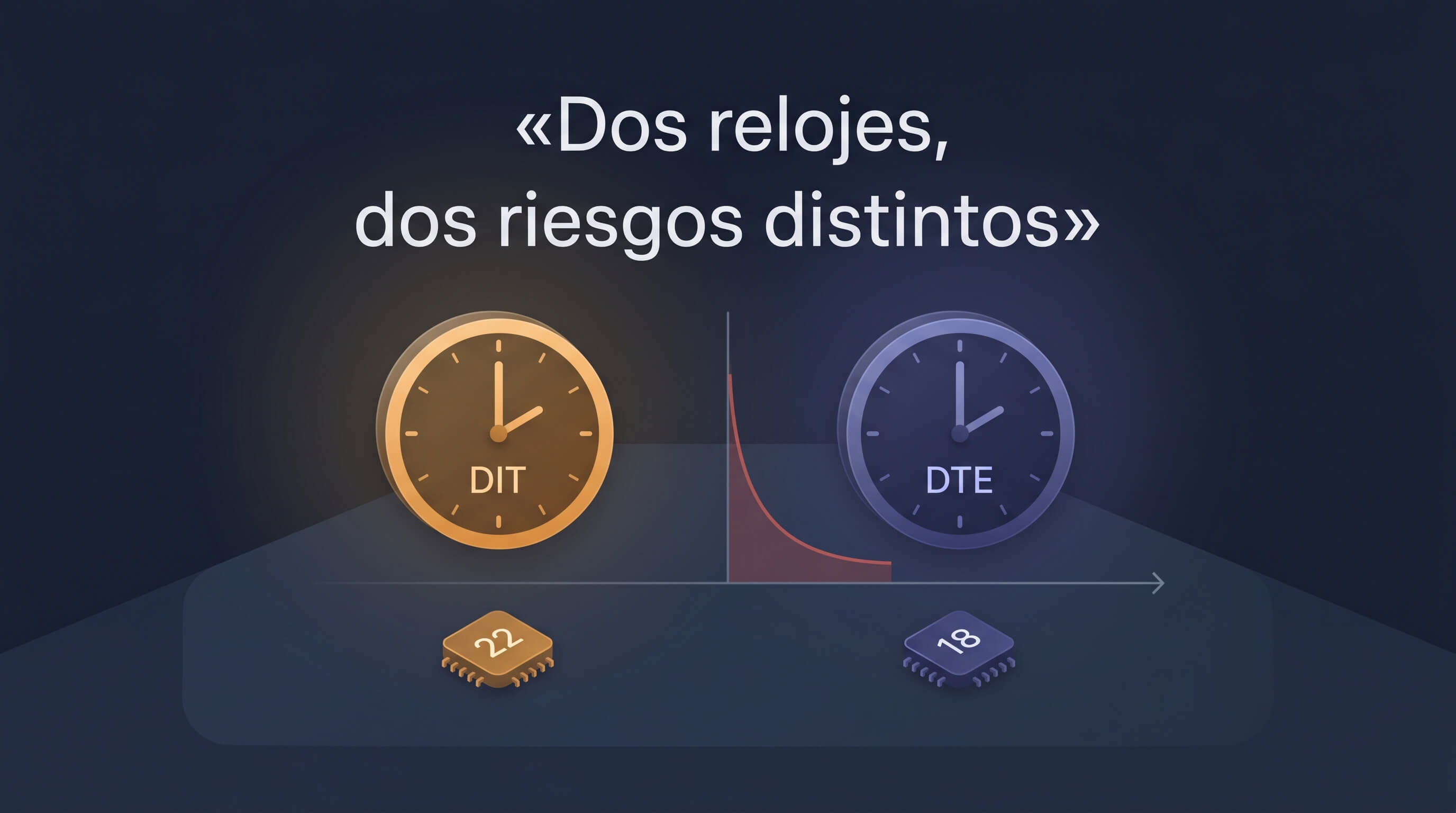DIT y DTE: días en operación frente a días hasta vencimiento, dos relojes distintos de una posición