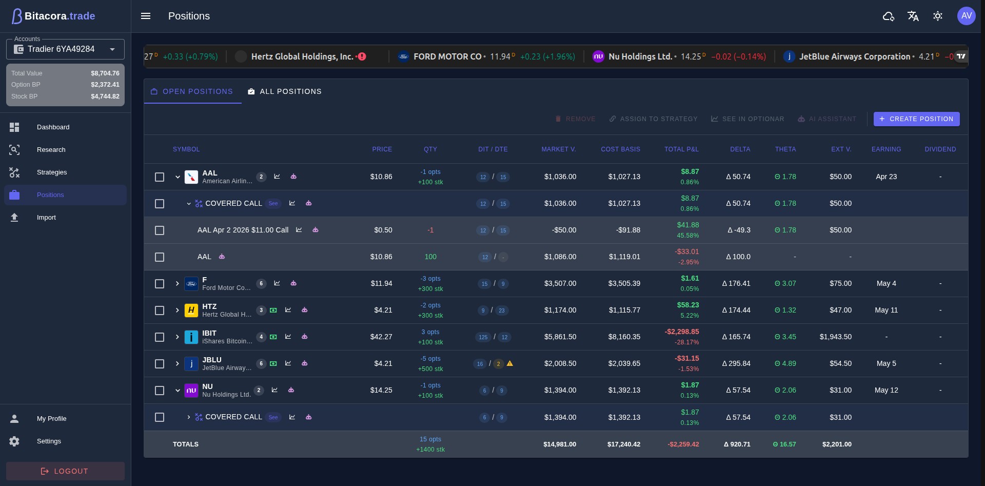 Centro de Control de Posiciones en Tiempo Real